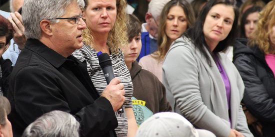 Commissioner Michael Miltich speaks at forum