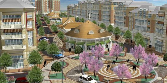 Cornelius Bromont changed the name of the Village of Lake Norman to  Augustalee in 2008. The $515 million project included 655,000 square feet of restaurant/retail space, 810,000 square feet of office space, two hotels and 400 residential condominiums.