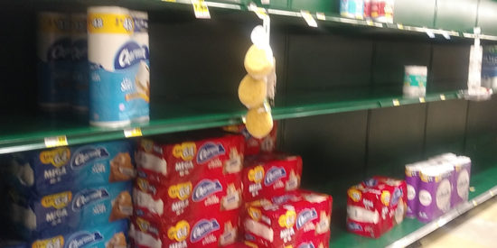 TOILET PAPER AISLE AT HARRIS TEETER