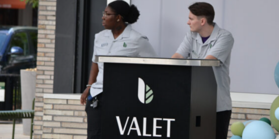 Valet parking at Birkdale Village